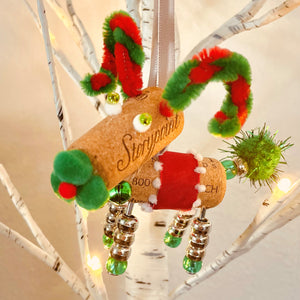 Wine Cork Reindeer Ornament
