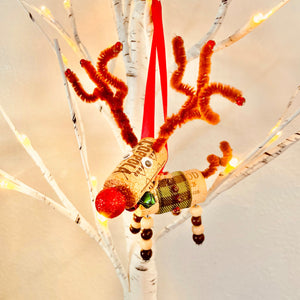 Wine Cork Reindeer Ornament