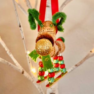 Wine Cork Reindeer Ornament